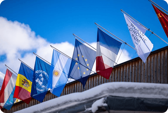 International flags on display